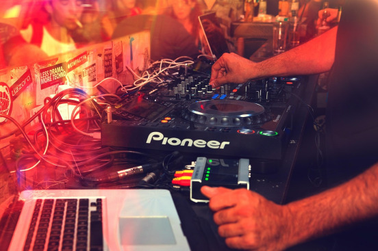 dj mixer nightclub lights